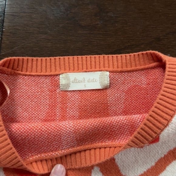 Altar’d State-orange and cream cropped sweater-size S-EUC - Picture 5 of 5